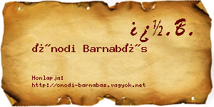 Ónodi Barnabás névjegykártya