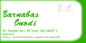 barnabas onodi business card